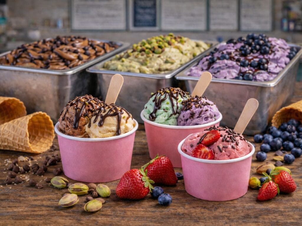 york beach bucket gelato ice cream sweet treats