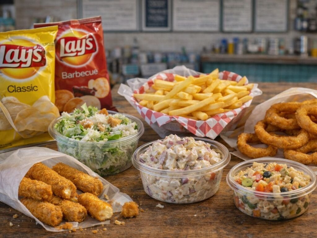 york beach bucket salads onion rings sides snacks short sands